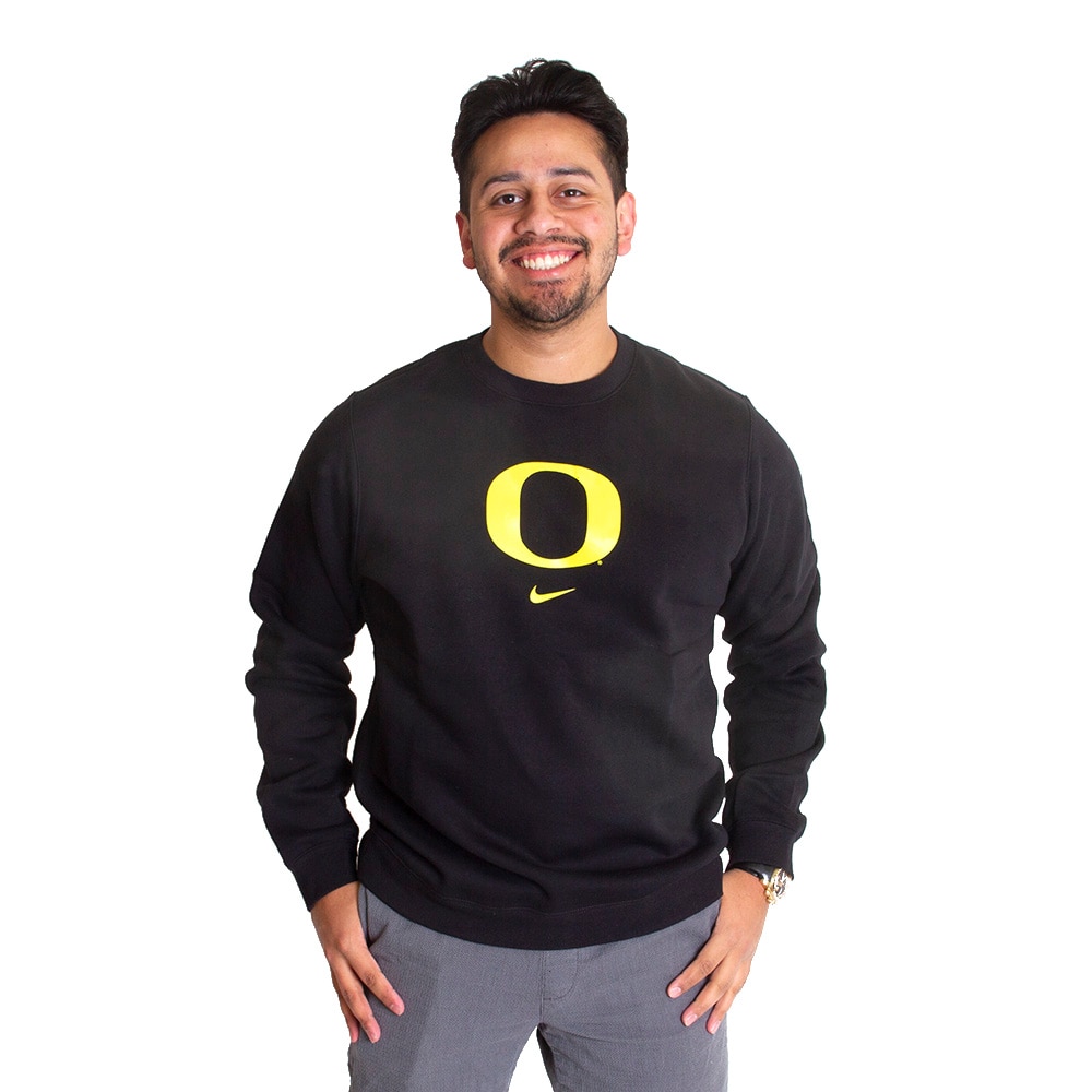 Classic Oregon O, Nike, Club Cotton, Fleece, Crew, Pullover